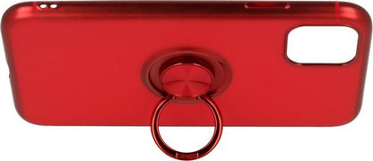 Apple iPhone 11 Pro Max Hülle - Rot - Silikon-Ring-Ständer-Backcover