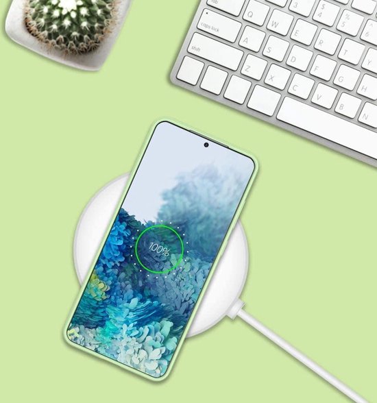 Samsung Galaxy S20 Plus Hoesje - Licht Groen - Siliconen Back Cover