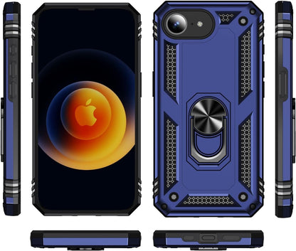 Apple iPhone 17e Hoesje - Blauw - Armor Kickstand Back Cover