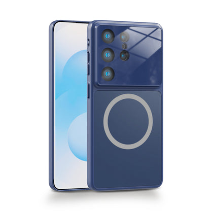 Samsung Galaxy S26 Ultra Hoesje - Donker Blauw - Matte Siliconen MagSafe Back Cover