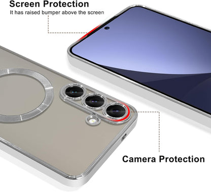 Samsung Galaxy S25 Plus Hoesje - Zilver - Siliconen MagSafe Back Cover