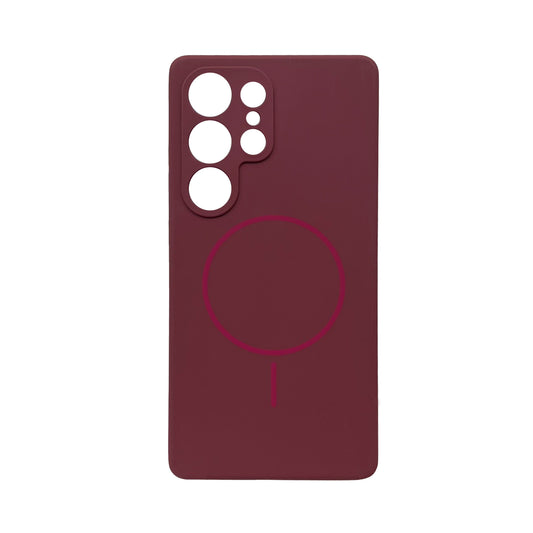 Samsung Galaxy S25 Ultra Hülle - Bordeaux - Liquid-Silikon-MagSafe-Backcover