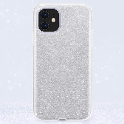 Apple iPhone 12 Mini Hülle - Silber - Glitzer-Backcover