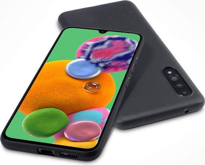 Coque Samsung Galaxy A90 5G - Noir - Étui arrière en silicone
