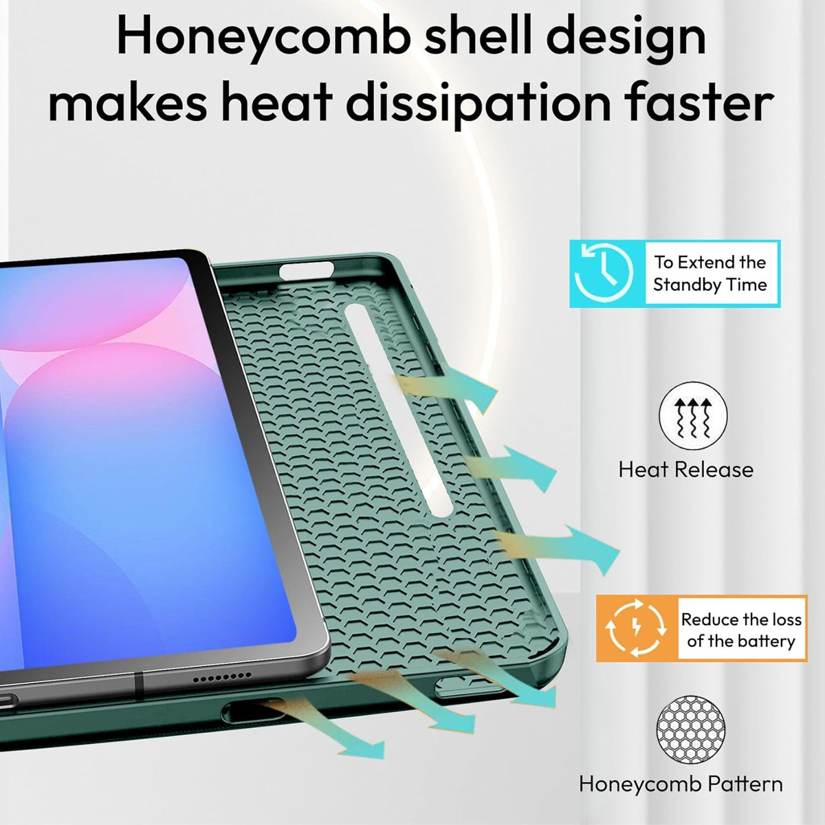Samsung Galaxy Tab S10 Lite Tablethoes - Donker Groen - Smart Cover