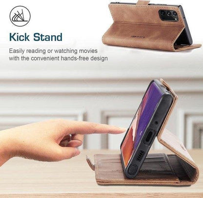 Samsung Galaxy Note20 Hoesje - Sienna Brown - Dunne Bookcase