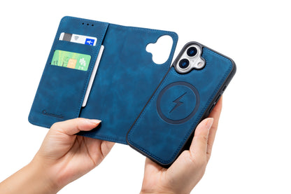 Apple iPhone 17 Case - Navy Blue - 2-in-1 MagSafe Wallet Case