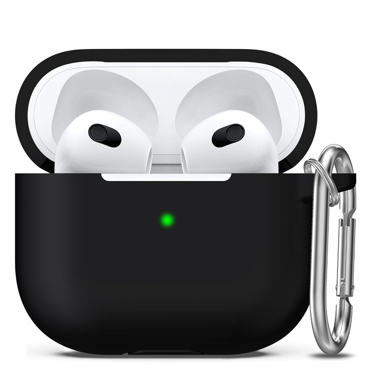 Apple AirPods 3 Hoesje - Liquid Siliconen - Zwart