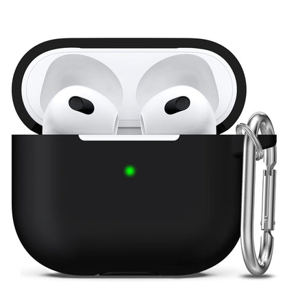 Apple AirPods 3 Hoesje - Liquid Siliconen - Zwart
