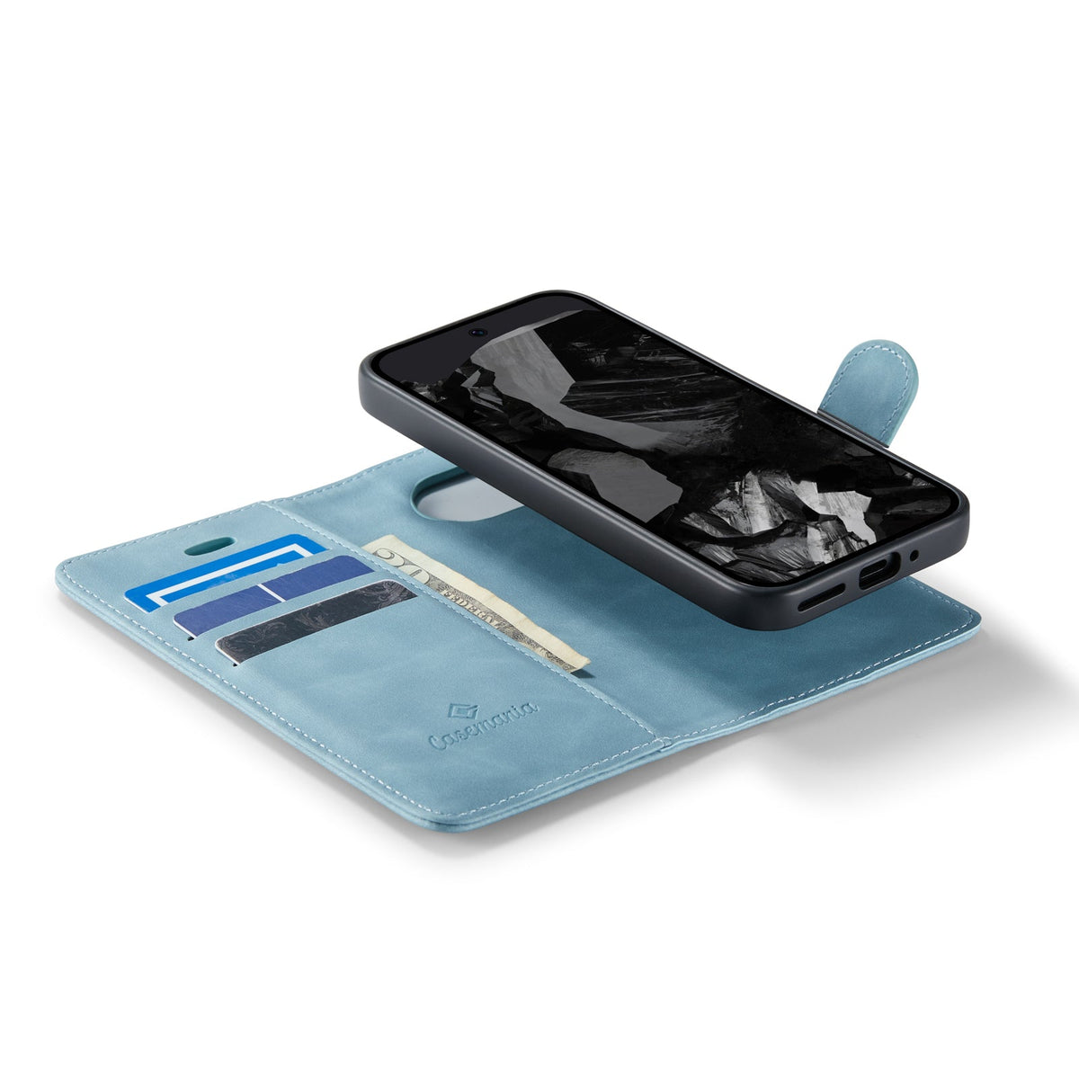 Google Pixel 6a Hoesje - Aqua Blue - 2 in 1 Bookcase