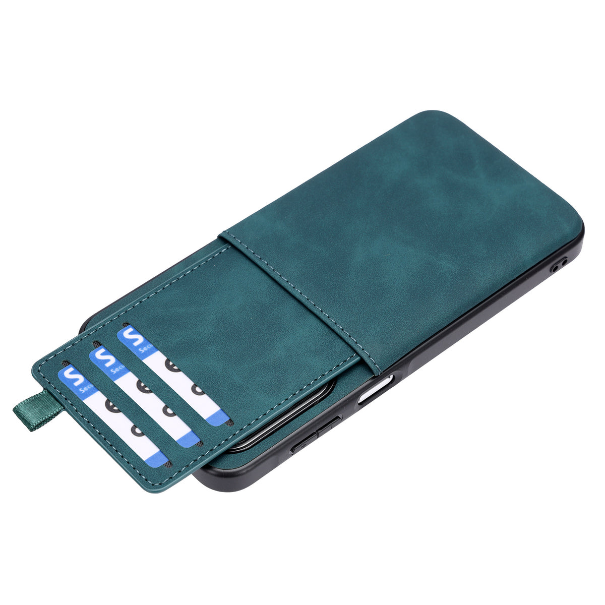 Samsung Galaxy S26 FE Hoesje - Emerald Green - Kunstleren Back Cover met Pull-Tab Pasjeshouder