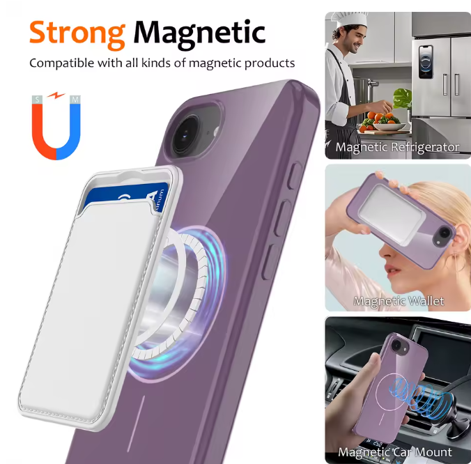 Apple iPhone 17e Hoesje - Zwart - Glitter MagSafe Back Cover