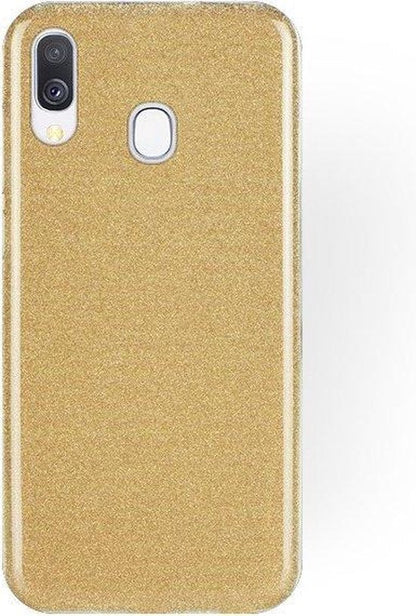 Samsung Galaxy A40 Hoesje - Goud - Glitter Back Cover
