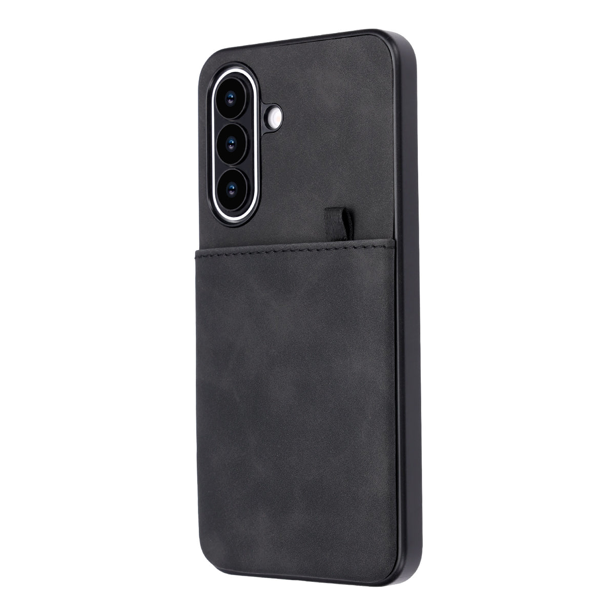 Samsung Galaxy S26 FE Hoesje - Charcoal Gray - Kunstleren Back Cover met Pull-Tab Pasjeshouder
