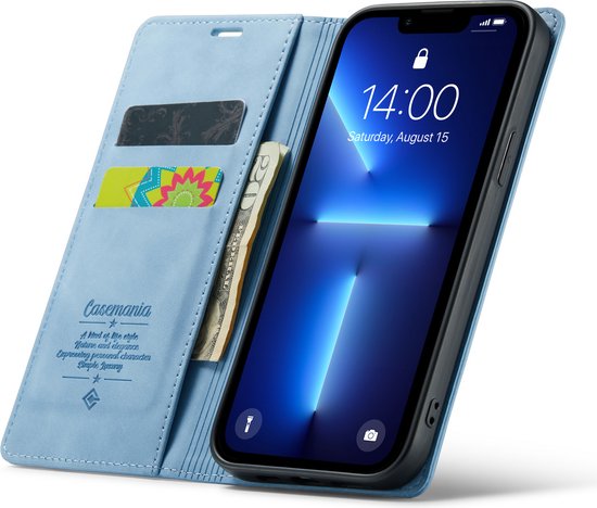 iPhone 12 Mini Hoesje - Sky Blue - Dunne Bookcase