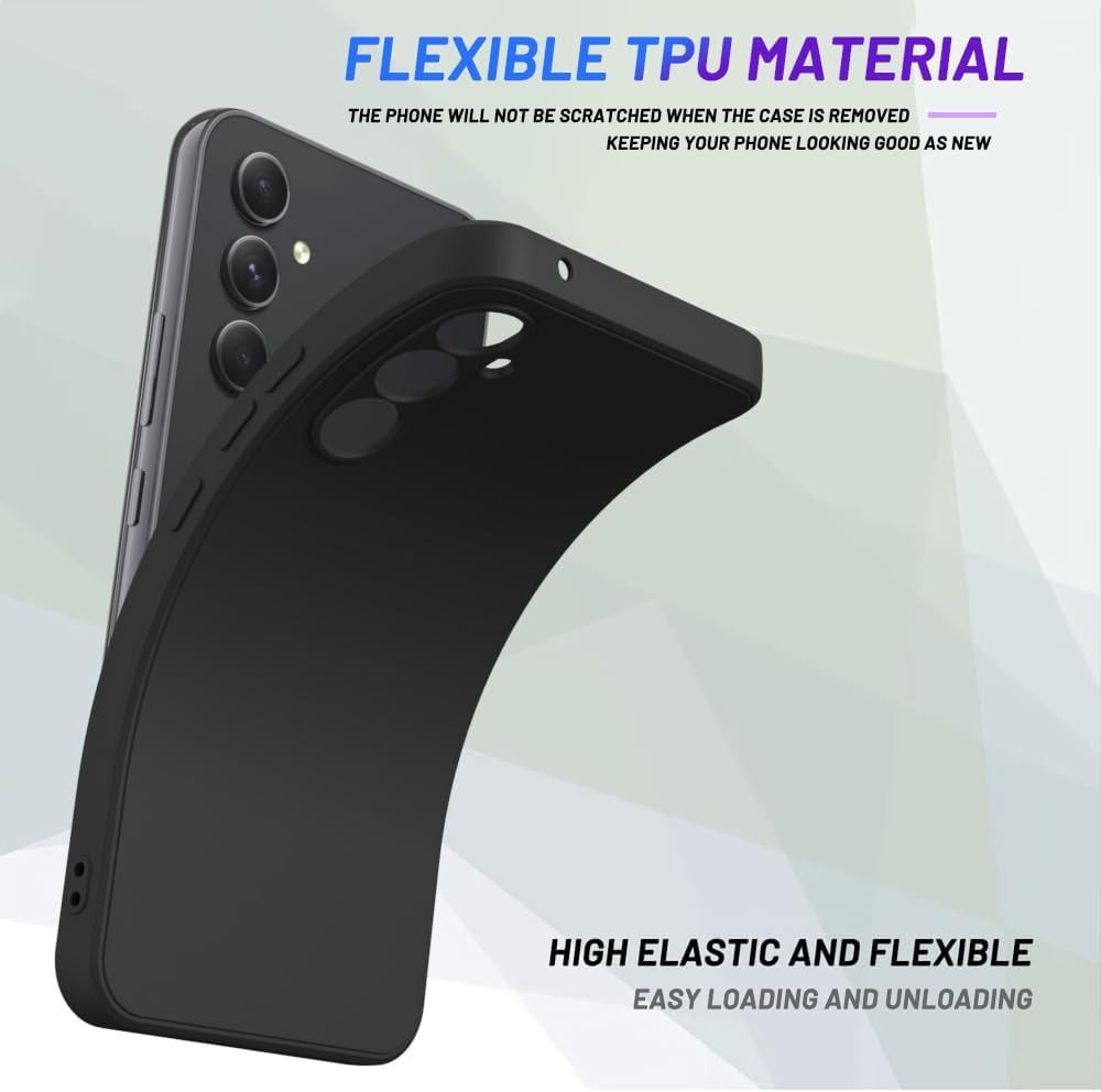 Samsung Galaxy A27 Hoesje - Zwart - Liquid Siliconen Camera Back Cover