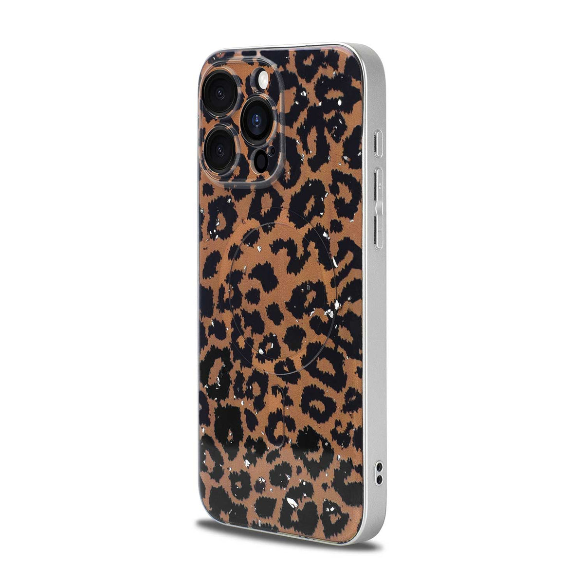 Apple iPhone 14 Pro Max Case - Orange - Glitter MagSafe Back Cover