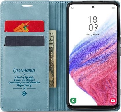 Oppo Reno 7 4G Case - Aqua Blue - Slim Wallet Case