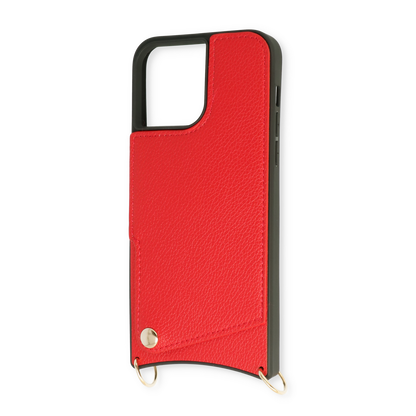 Apple iPhone 11 Pro Hoesje - Rood - Back Cover met Pols Bandje en Telefoonkoord