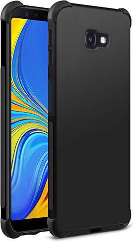 Samsung Galaxy J4+ (2018) Hoesje - Zwart - Anti-Shock Back Cover