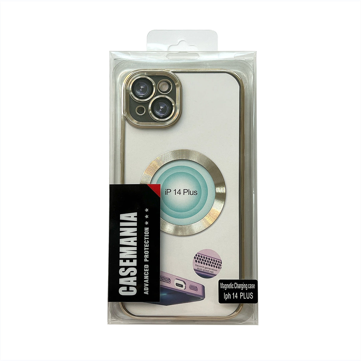 Apple iPhone 14 Plus Hoesje - Goud - Siliconen MagSafe Back Cover