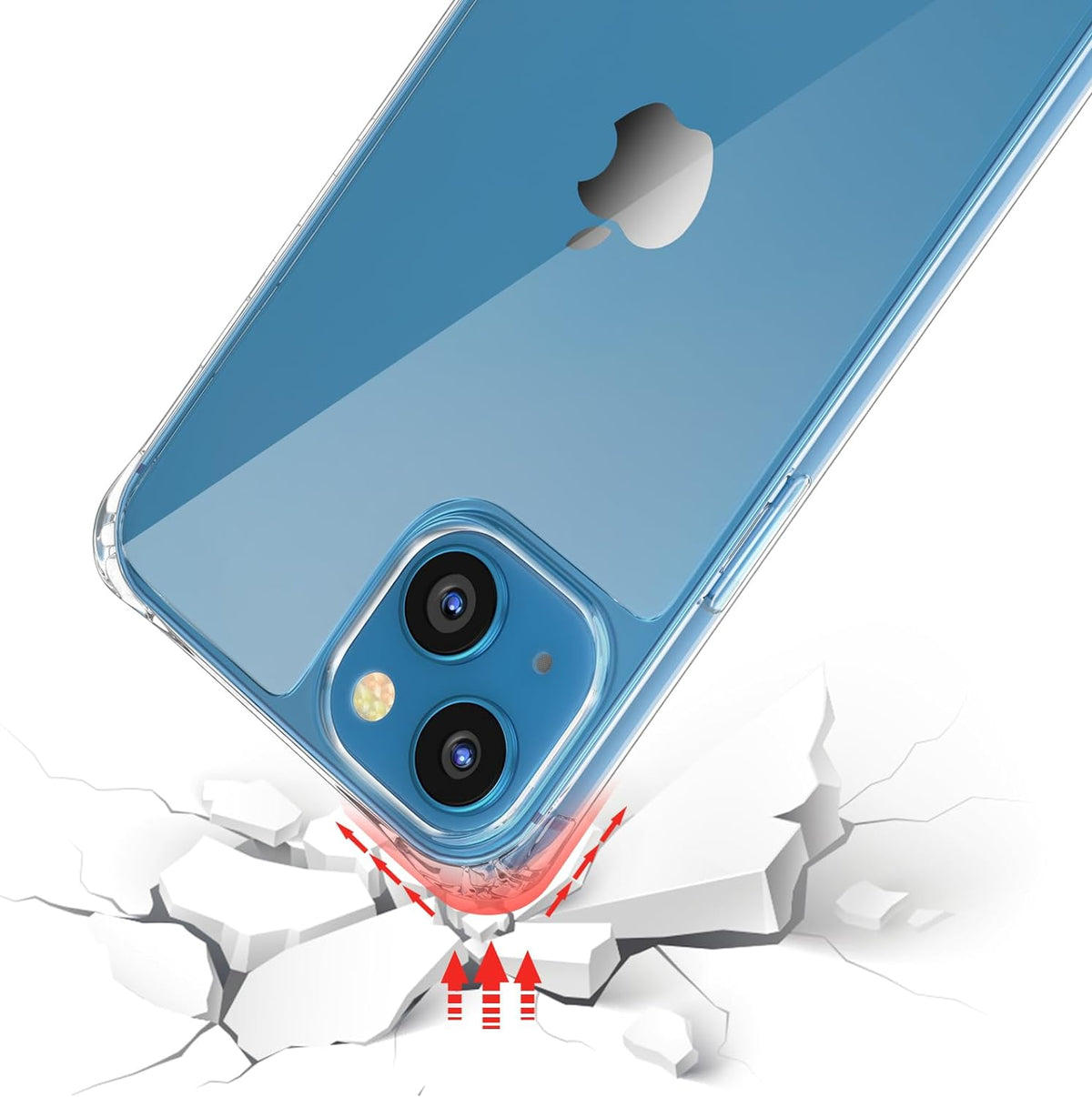 Apple iPhone 15 Plus Case - Clear - Silicone Back Cover with Phone Strap