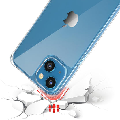 Apple iPhone 15 Plus Case - Clear - Silicone Back Cover with Phone Strap