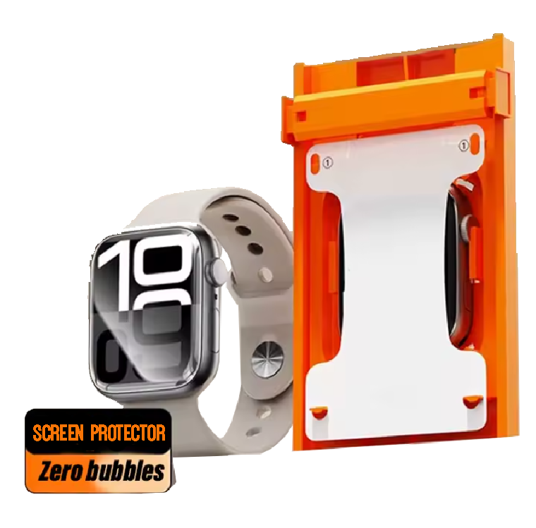 Apple Watch SE 3 (44 mm) Smartwatch Screenprotector - Full Cover met applicator - 1 Stuk