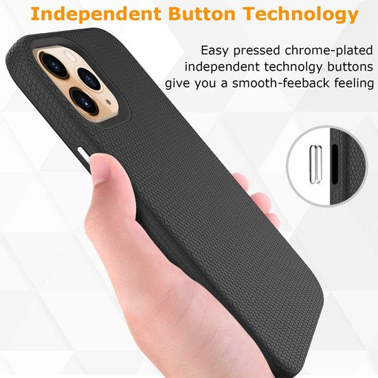 Apple iPhone 12 Pro Max Hoesje - Zwart - Anti Slip Back Cover
