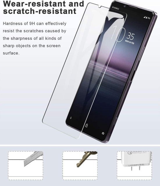 Sony Xperia 1 II Screenprotector - Tempered Glass - 1 Stuk