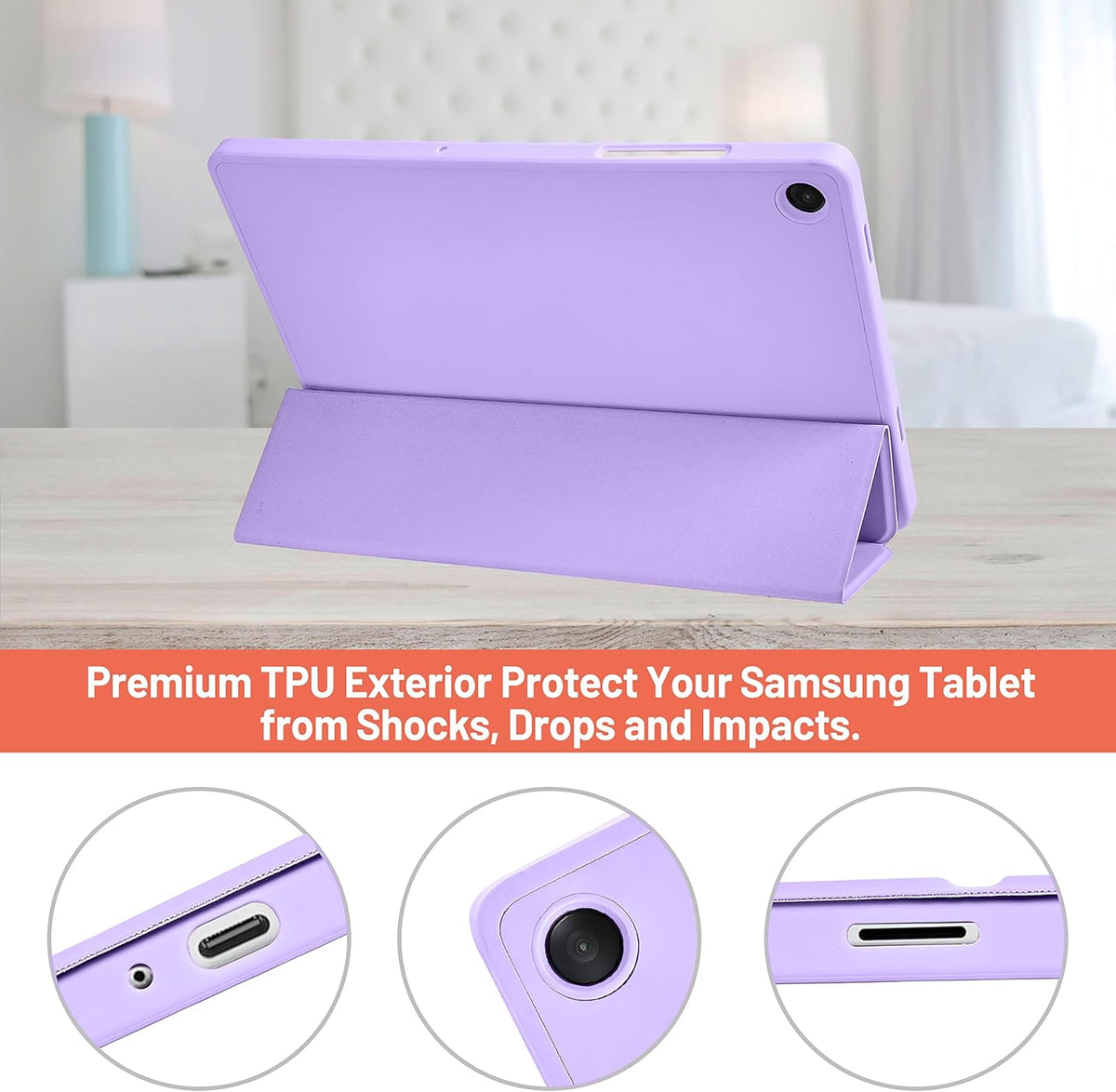 Samsung Galaxy Tab A9 Plus Tablet Case - Purple - Smart Cover