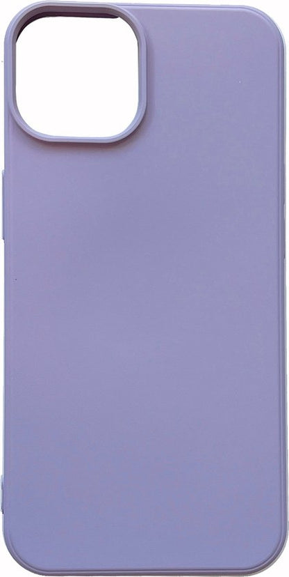 Apple iPhone 14 Hoesje - Paars - Microfiber Siliconen Back Cover