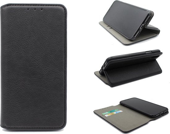 Apple iPhone 12 Mini Case - Black - Luxury Faux Leather Wallet Case