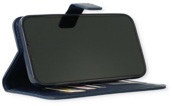 Apple iPhone 14 Pro Hoesje - Blauw - Bookcase
