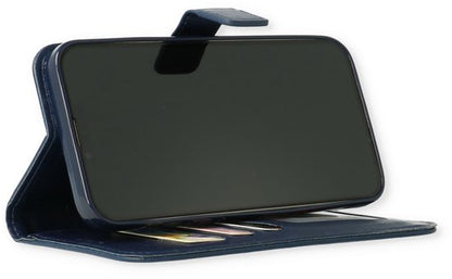 Apple iPhone 14 Pro Hoesje - Blauw - Bookcase