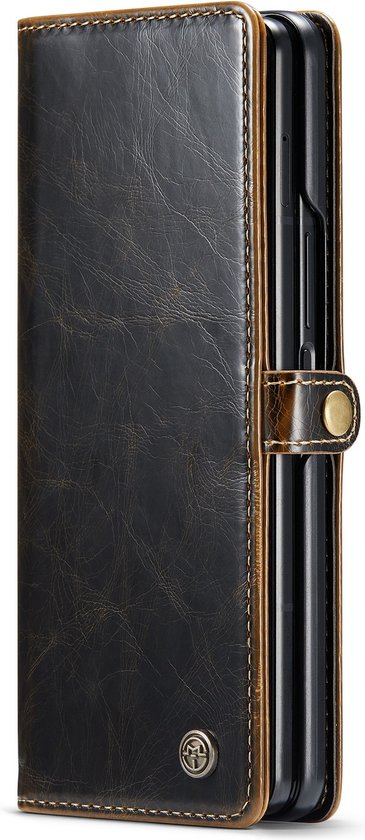 Samsung Galaxy Z Fold 4 Hoesje - Rustiek Sienna Brown - Dunne Bookcase