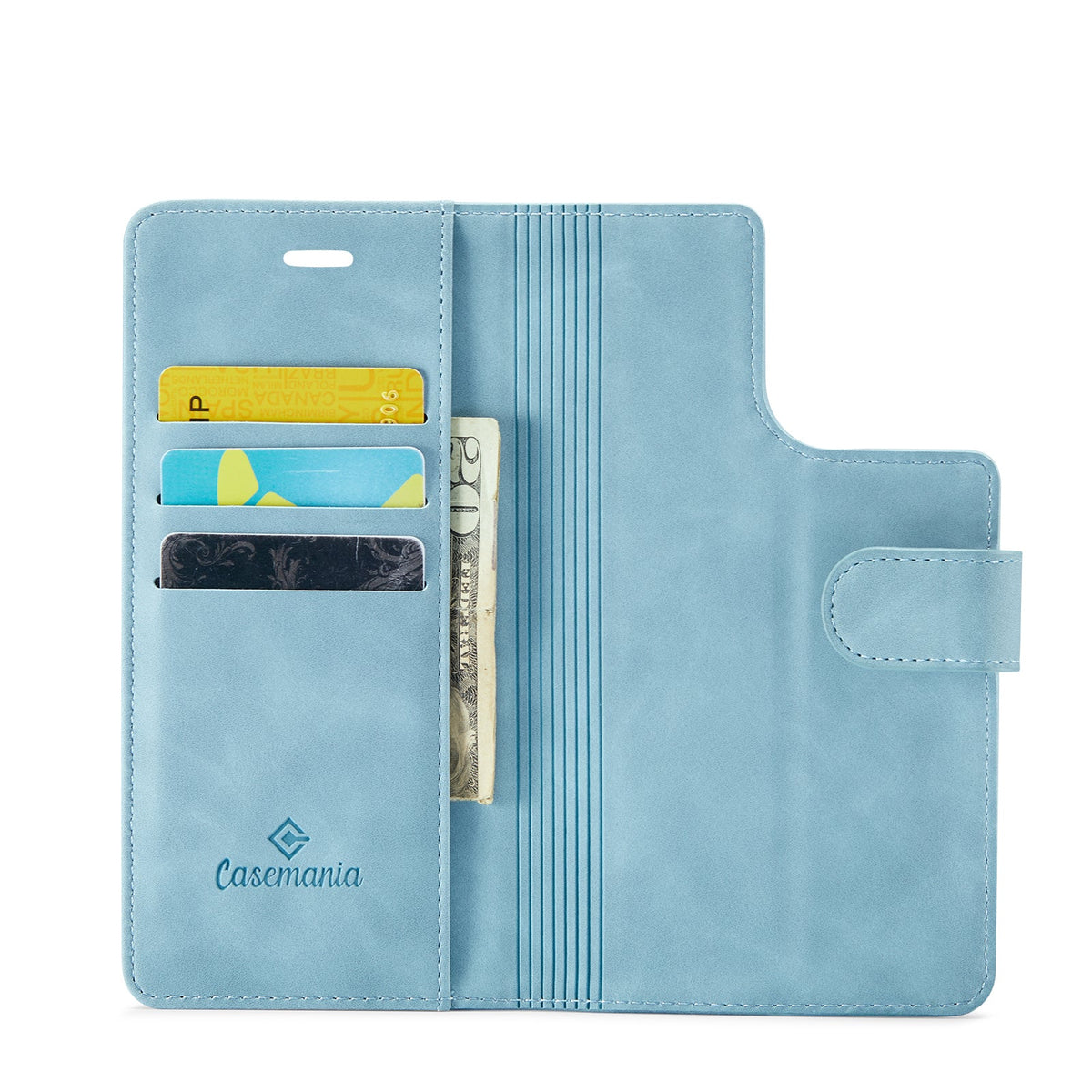 Apple iPhone 15 Pro Max Hoesje - Aqua Blue - 2 in 1 MagSafe Bookcase