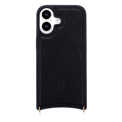 Apple iPhone 16 Hoesje - Zwart - 'Amsterdam' Magnetische Wallet Case met Pasjeshouders en