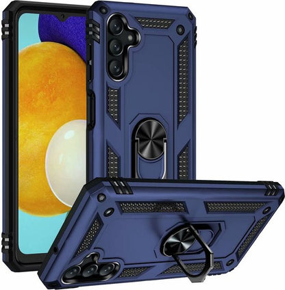 Samsung Galaxy M23 Hoesje - Blauw - Armor Kickstand Back Cover