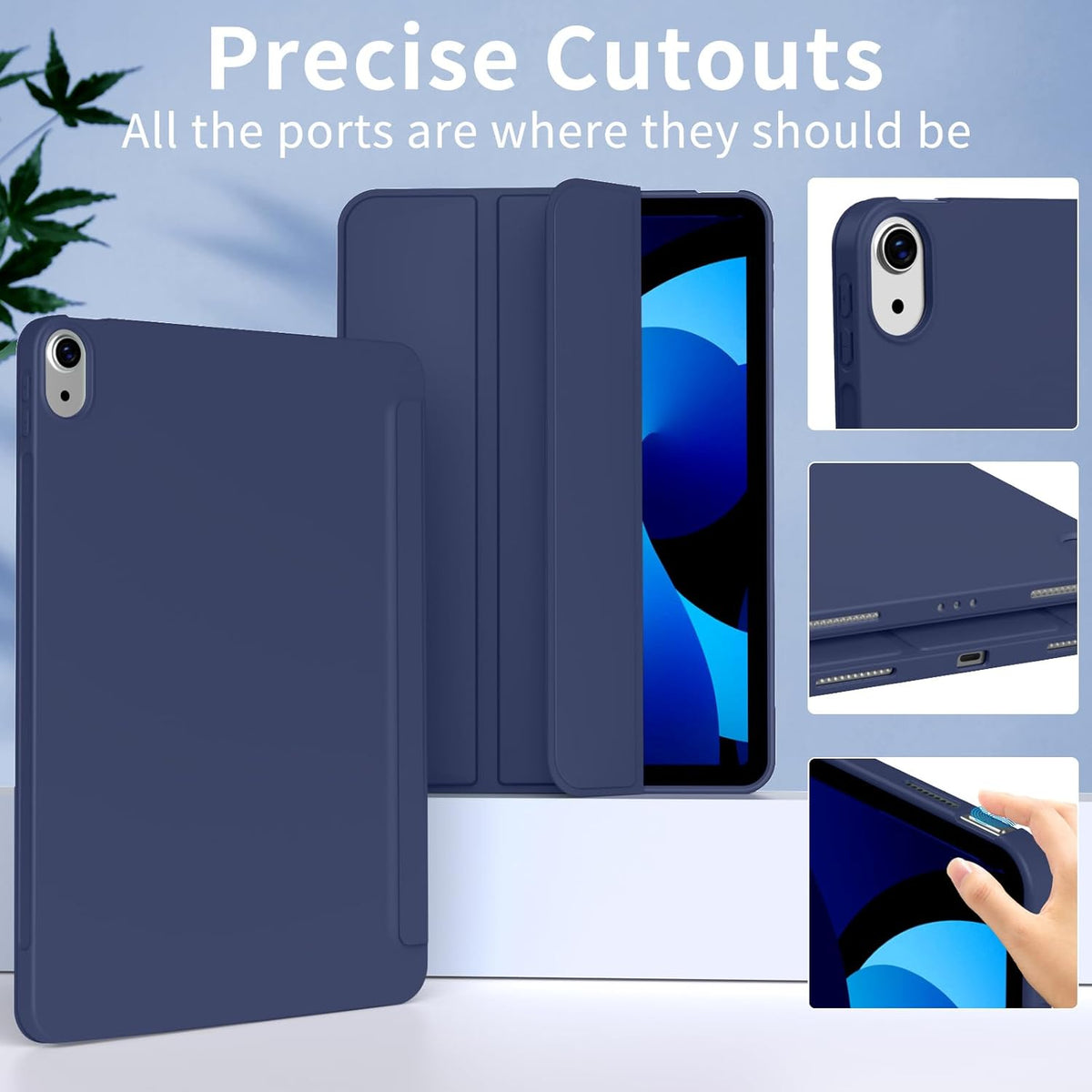 Apple iPad Air 11 (2024) Tablethoes - Donker Blauw - Smart Cover