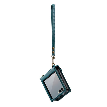 Samsung Galaxy Z Flip 7 Hoesje - Emerald Green - Portemonnee Bookcase met Telefoonkoord