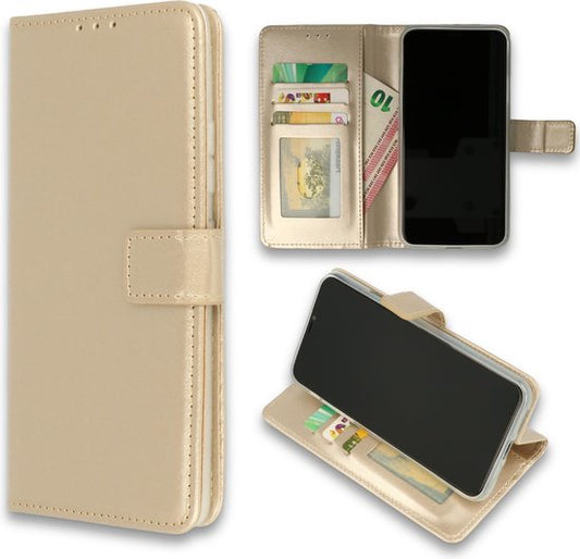 Samsung Galaxy S21 Plus Hülle - Gold - Klapphülle mit Kartenfach