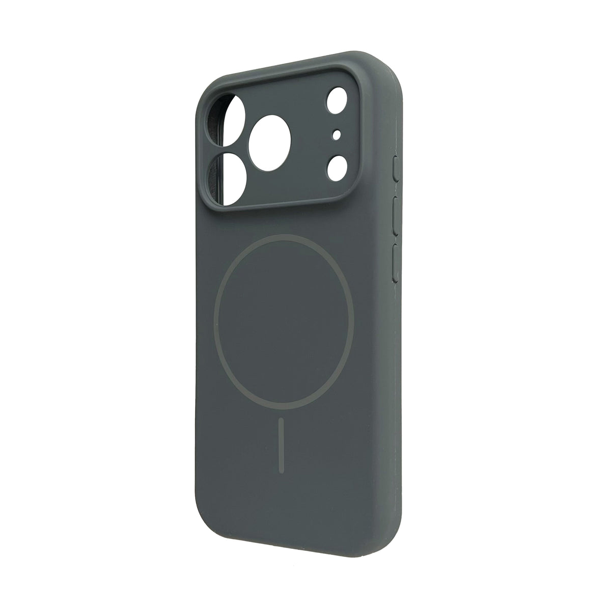 Apple iPhone 18 Pro Hülle - Grau - Weiches Liquid-Silikon MagSafe Backcover