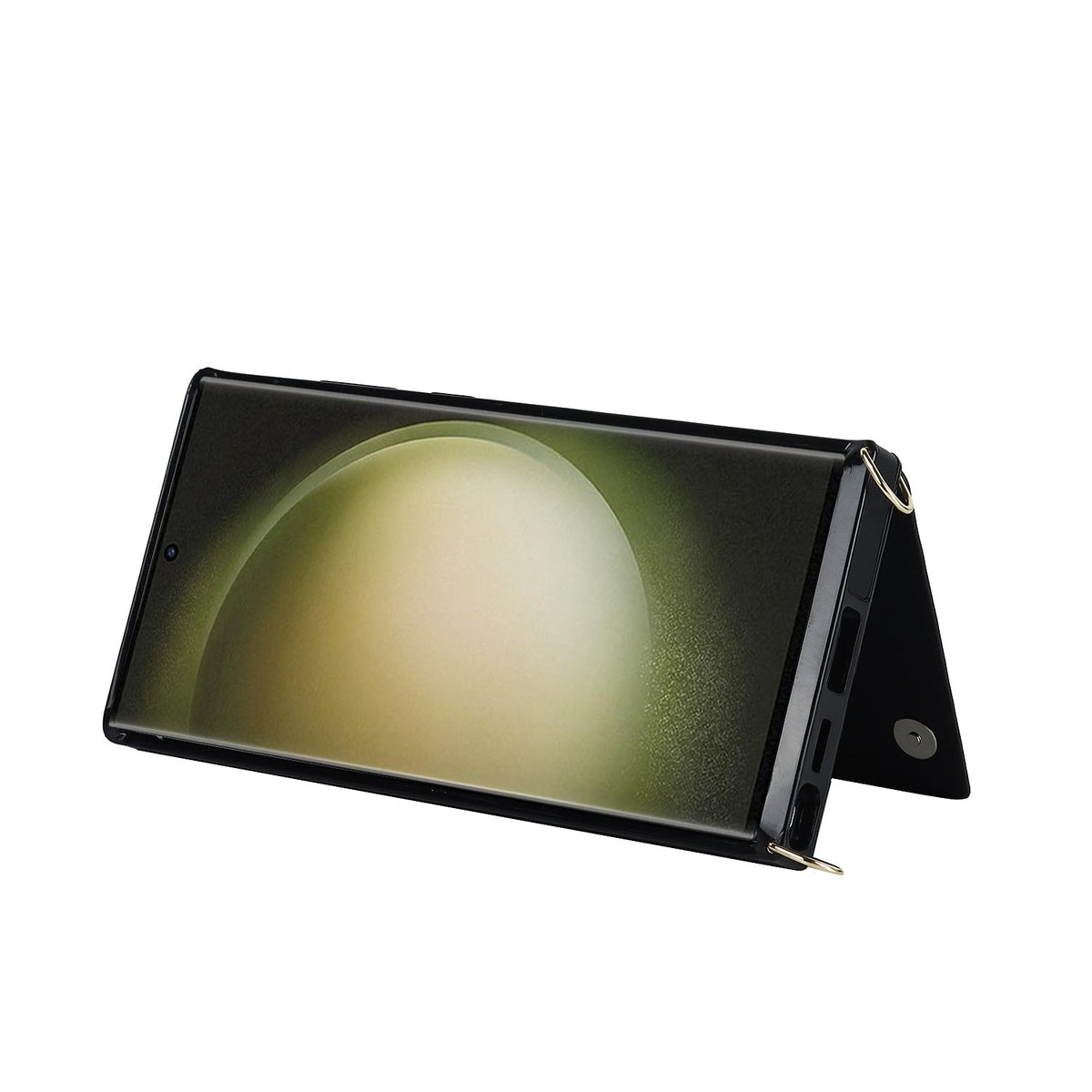 Samsung Galaxy S24 Ultra Hoesje - Zwart - Luxe Back Cover met Telefoonkoord en Rits