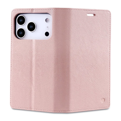 Apple iPhone 17 Pro Max Hoesje - Pale Pink - Dunne Leather-look Back Cover