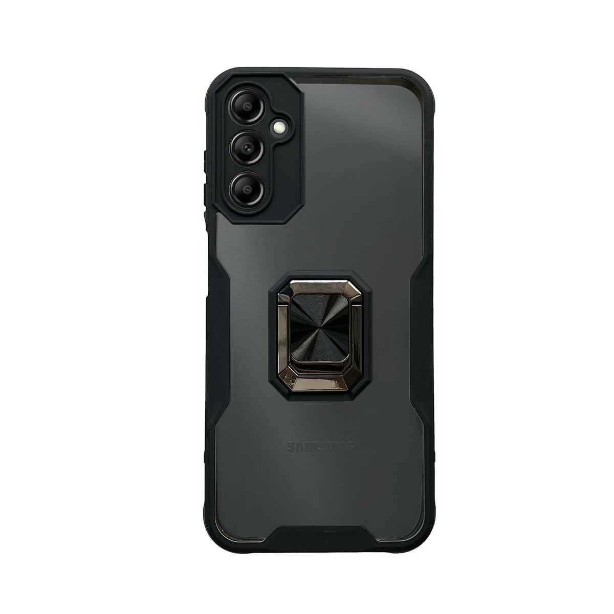 Samsung Galaxy A14 4G Hülle - Schwarz - Ring-Ständer Backcover