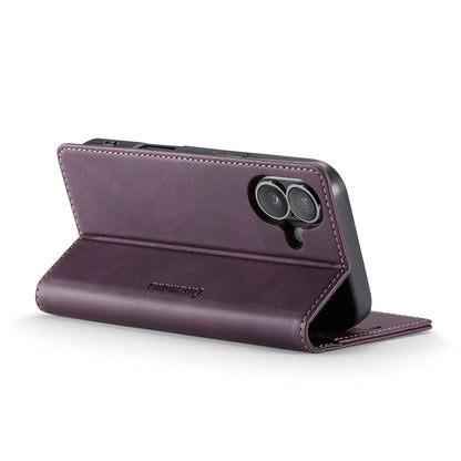 Apple iPhone 17 Hoesje - Dark Purple - Luxe Dunne Bookcase