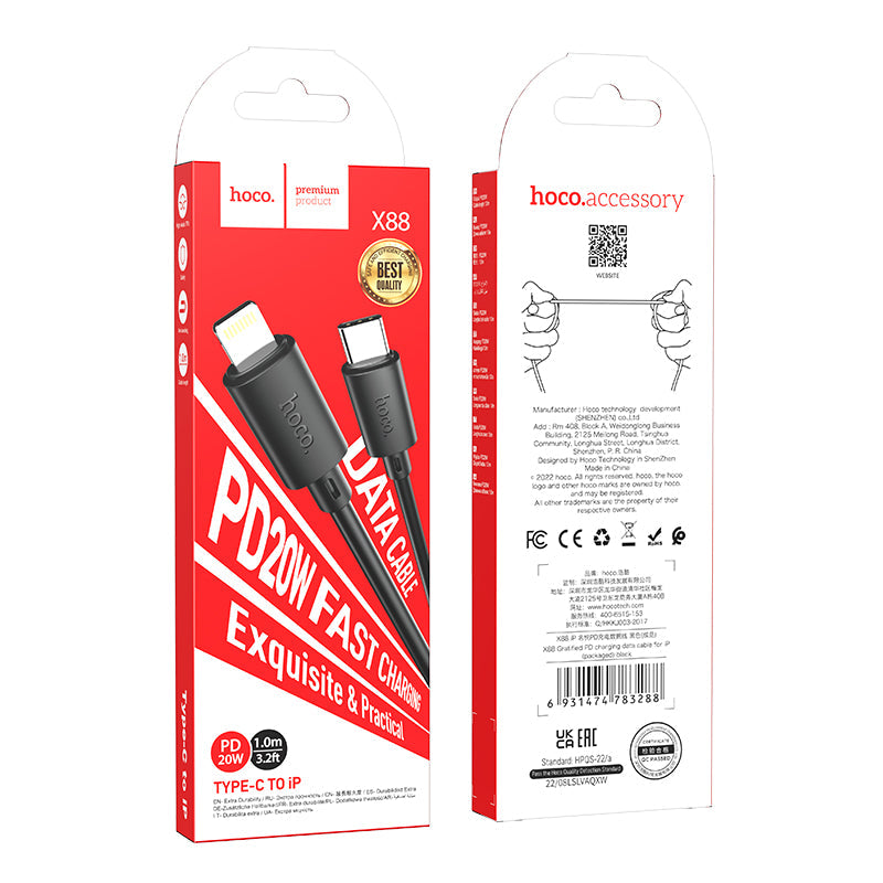 Hoco Oplaad Type C naar Lightning Kabel voor Apple iPhone & iPad - USB C naar Lightning
