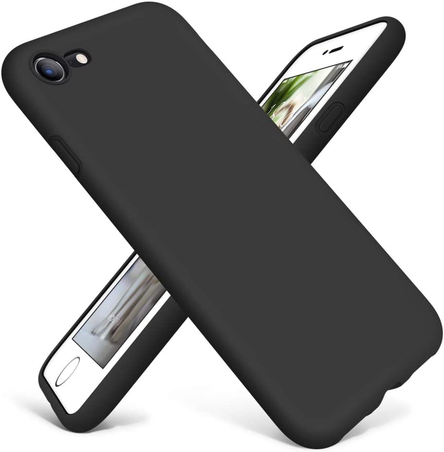 Apple iPhone 7 Hoesje - Zwart - Matte Siliconen Back Cover