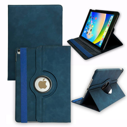 iPad 10.2 (2019, 2020 & 2021) Tablethoes - Navy Blue - Draaibare Bookcase
